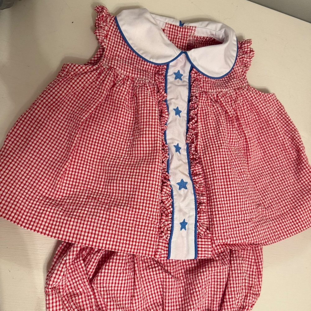 Little English Ruffled Sally Bloomer Set